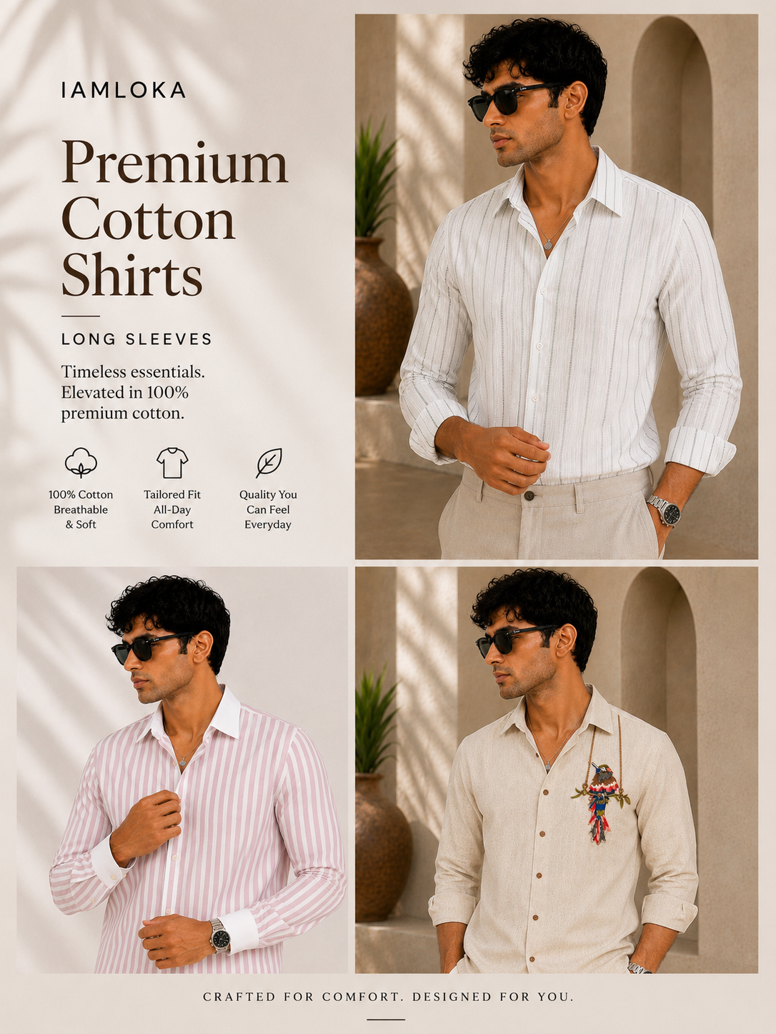 Premium Cotton Shirt - Long Sleeves