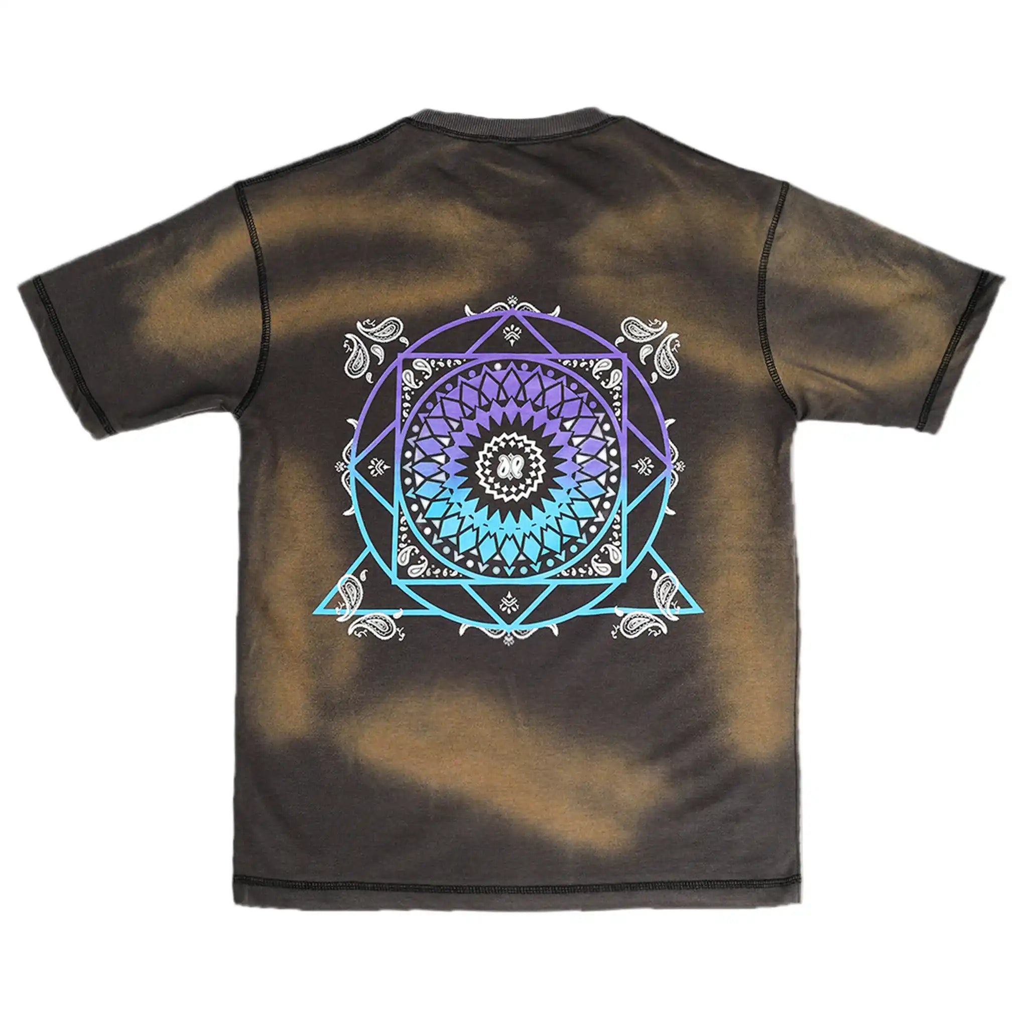 T-shirt with a geometric design on a white background