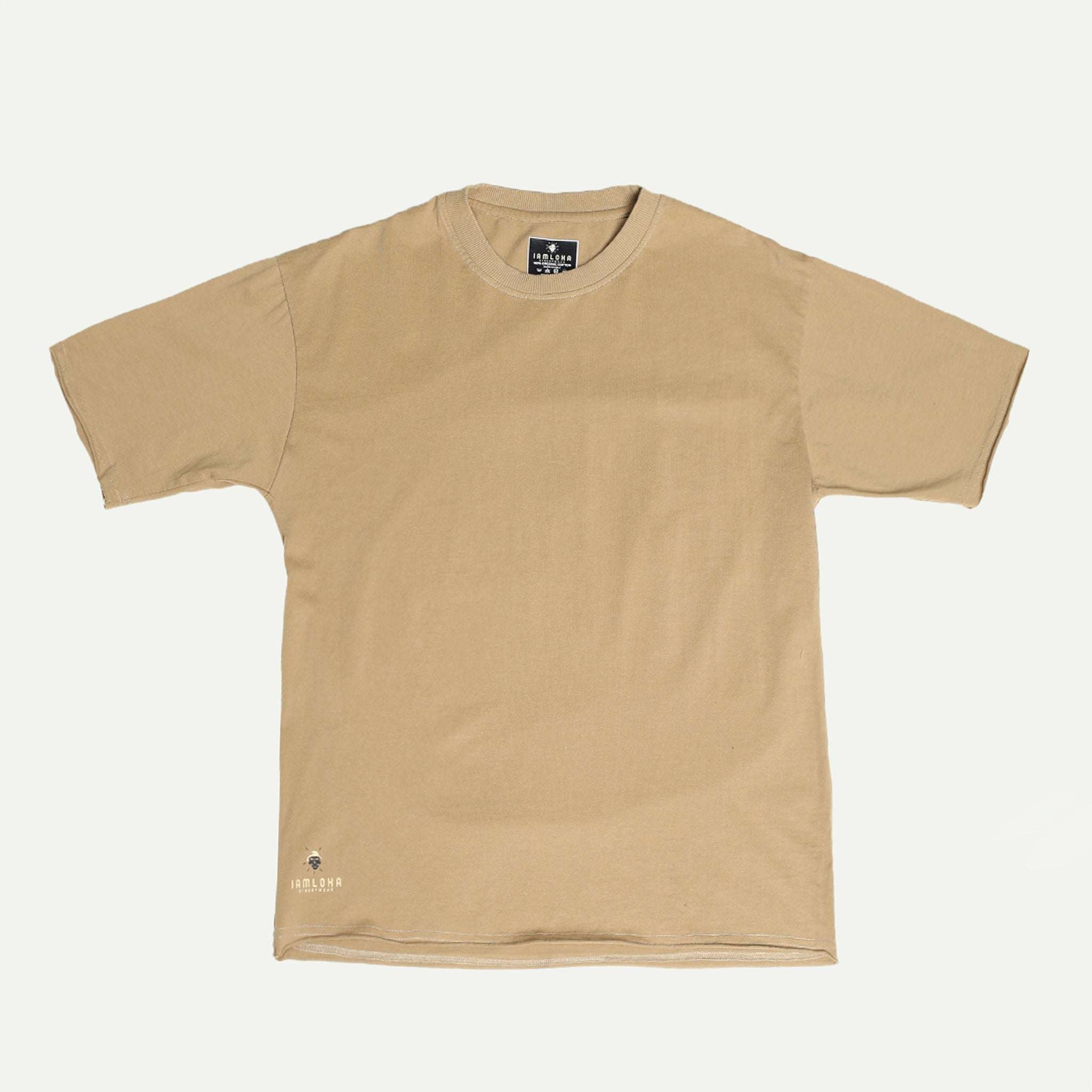 Beige Grunge Face T-Shirt