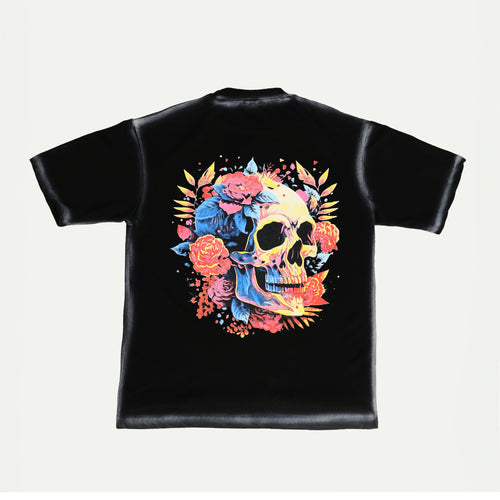 Loka Skull Bloom Tee - 280 GSM Cotton Terry