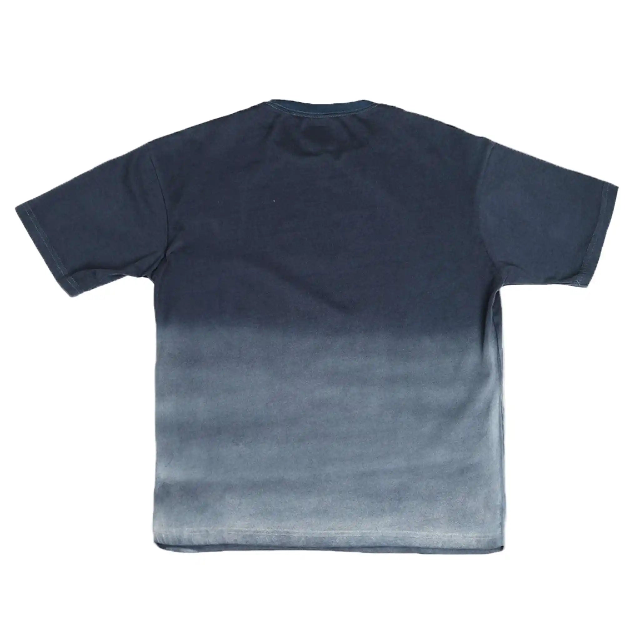 Blue and gray gradient t-shirt on a white background