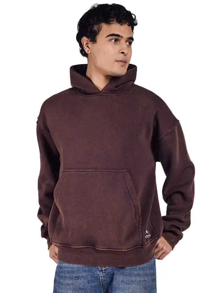 Rusty Floral Skull Oversized Hoodie