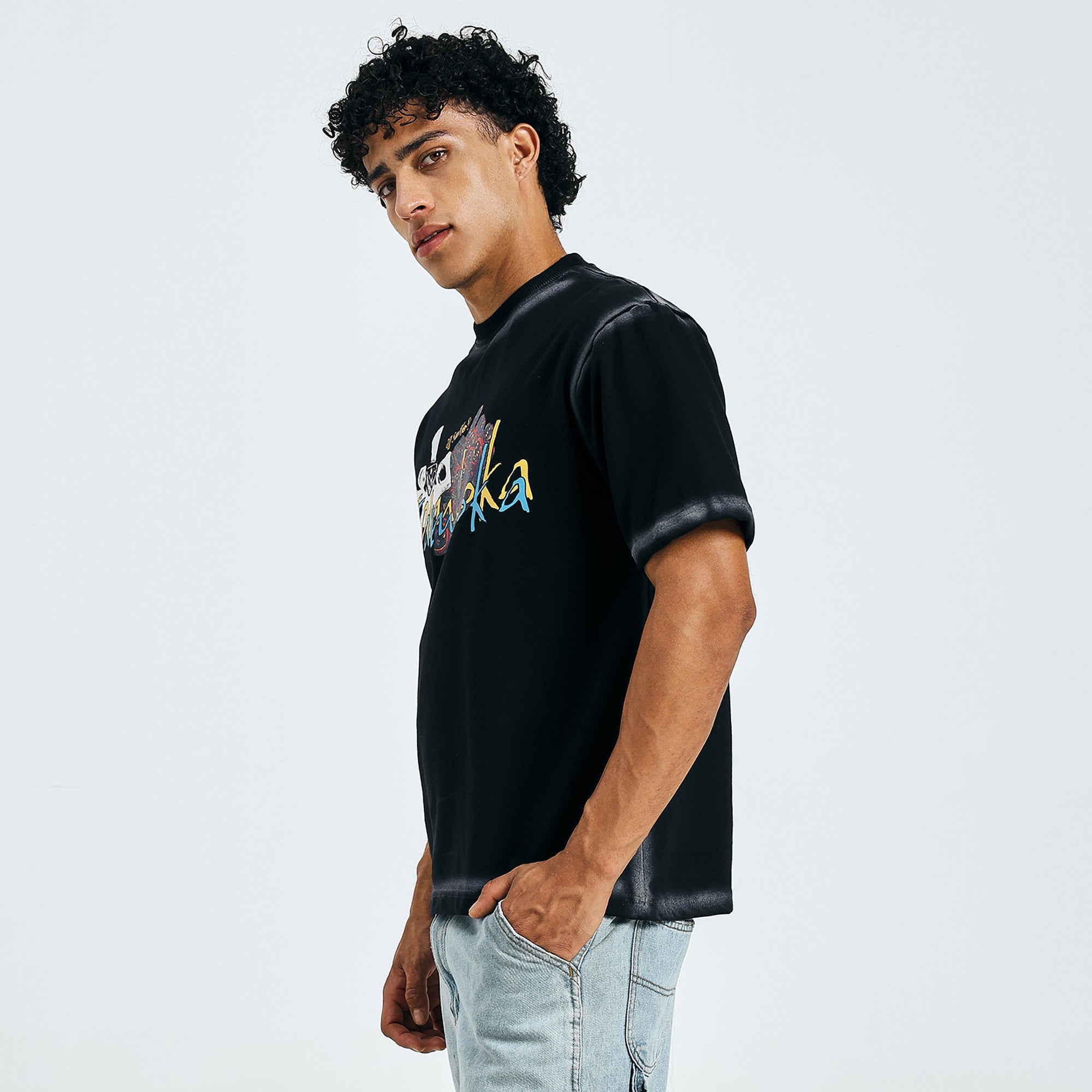 Loka Skull Bloom Tee - 280 GSM Cotton Terry