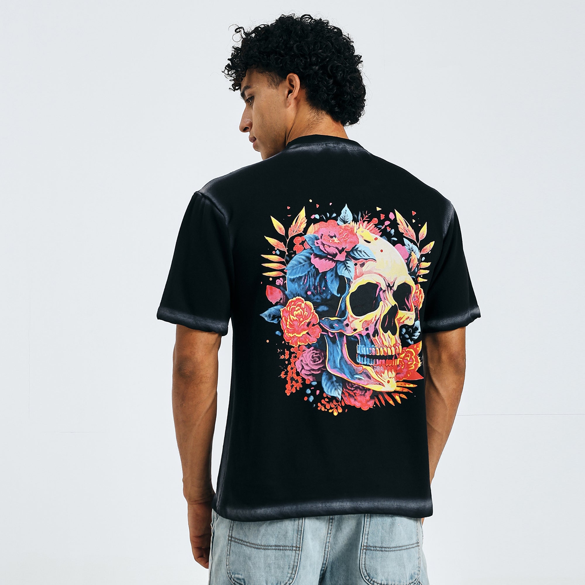 Loka Skull Bloom Tee - 280 GSM Cotton Terry