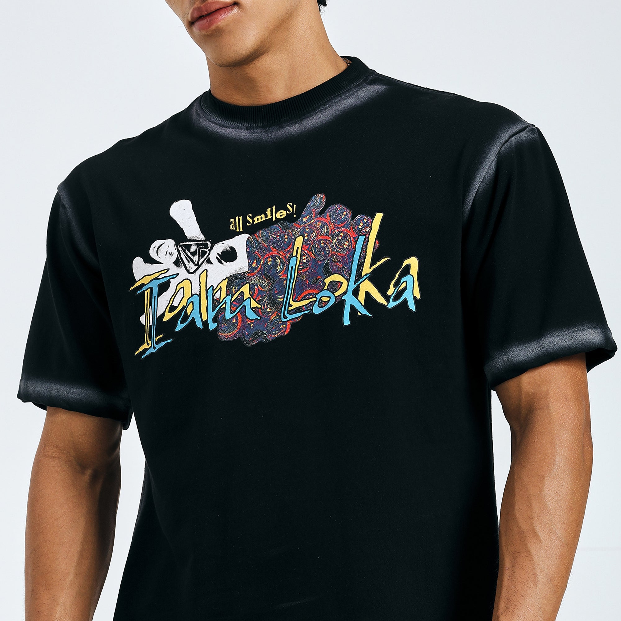 Loka Skull Bloom Tee - 280 GSM Cotton Terry