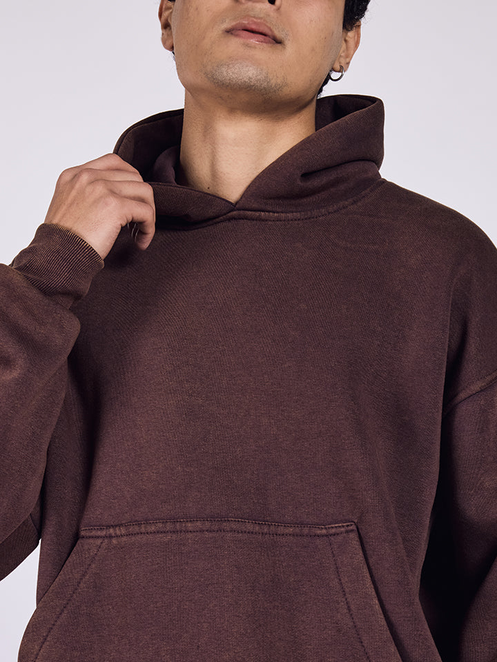 Rusty Mauve Flowery Skull Hoodie