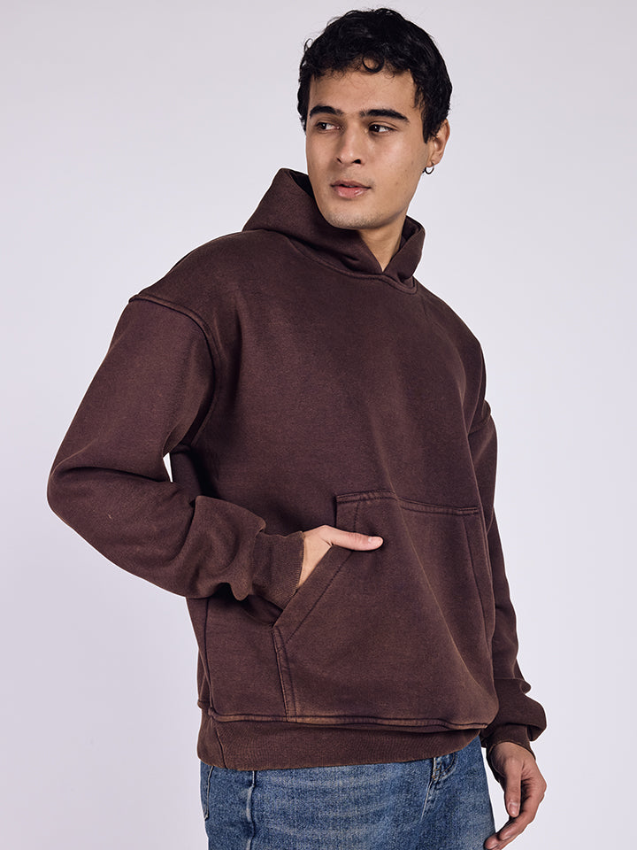 Rusty Mauve Flowery Skull Hoodie