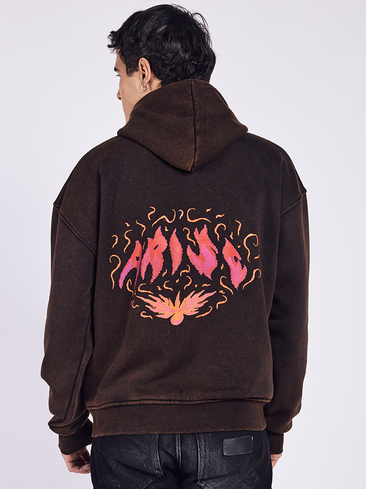 Vintage Wash Black Arise Hoodie