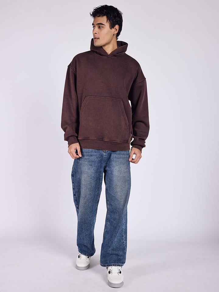 Rusty Mauve Flowery Skull Hoodie