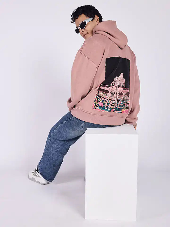Onion Pink “All You Need is Love” Oversized Hoodie