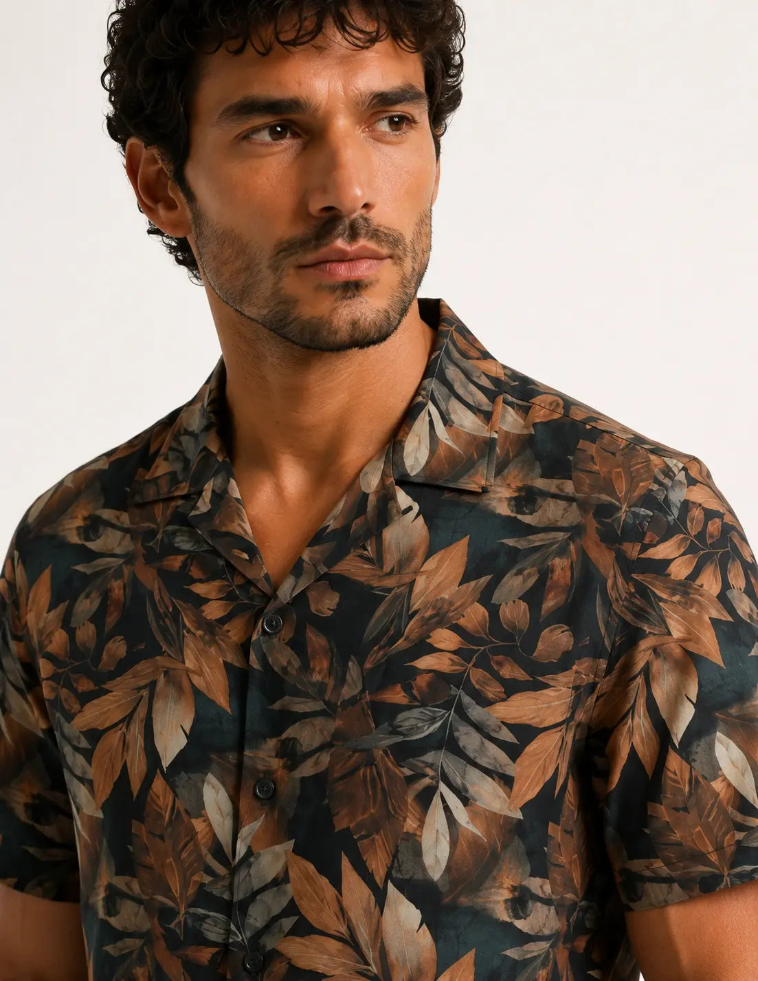 Autumn Leaves Cuban Shirt