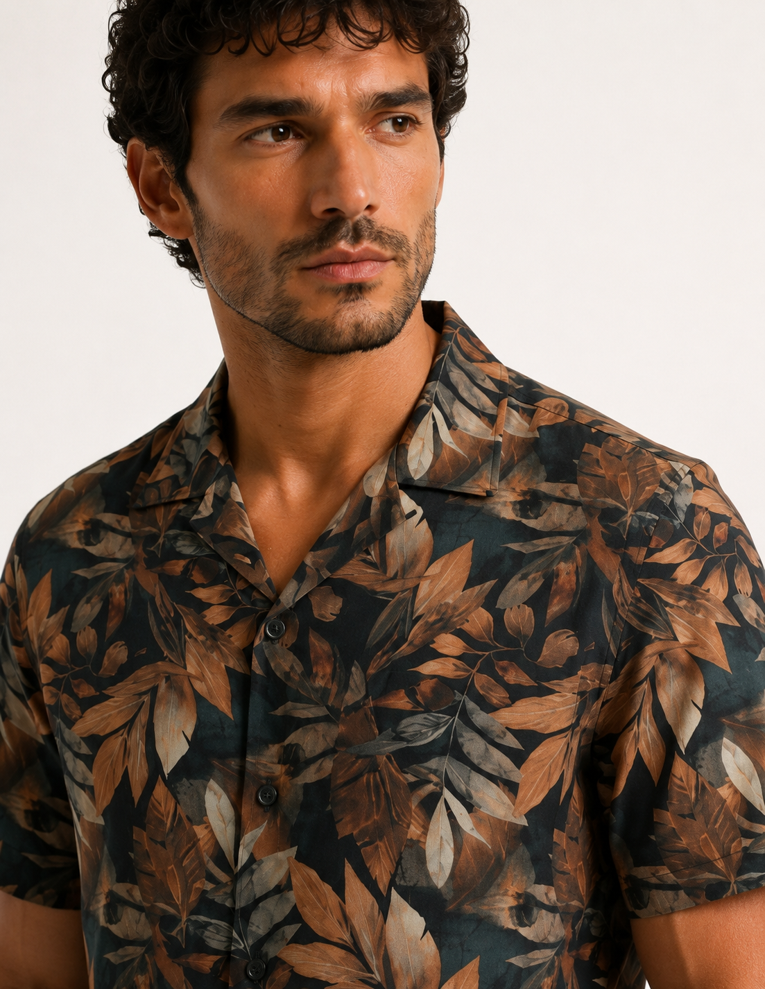 Autumn Leaves Cuban Shirt