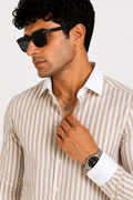 Beige Stripe Shirt