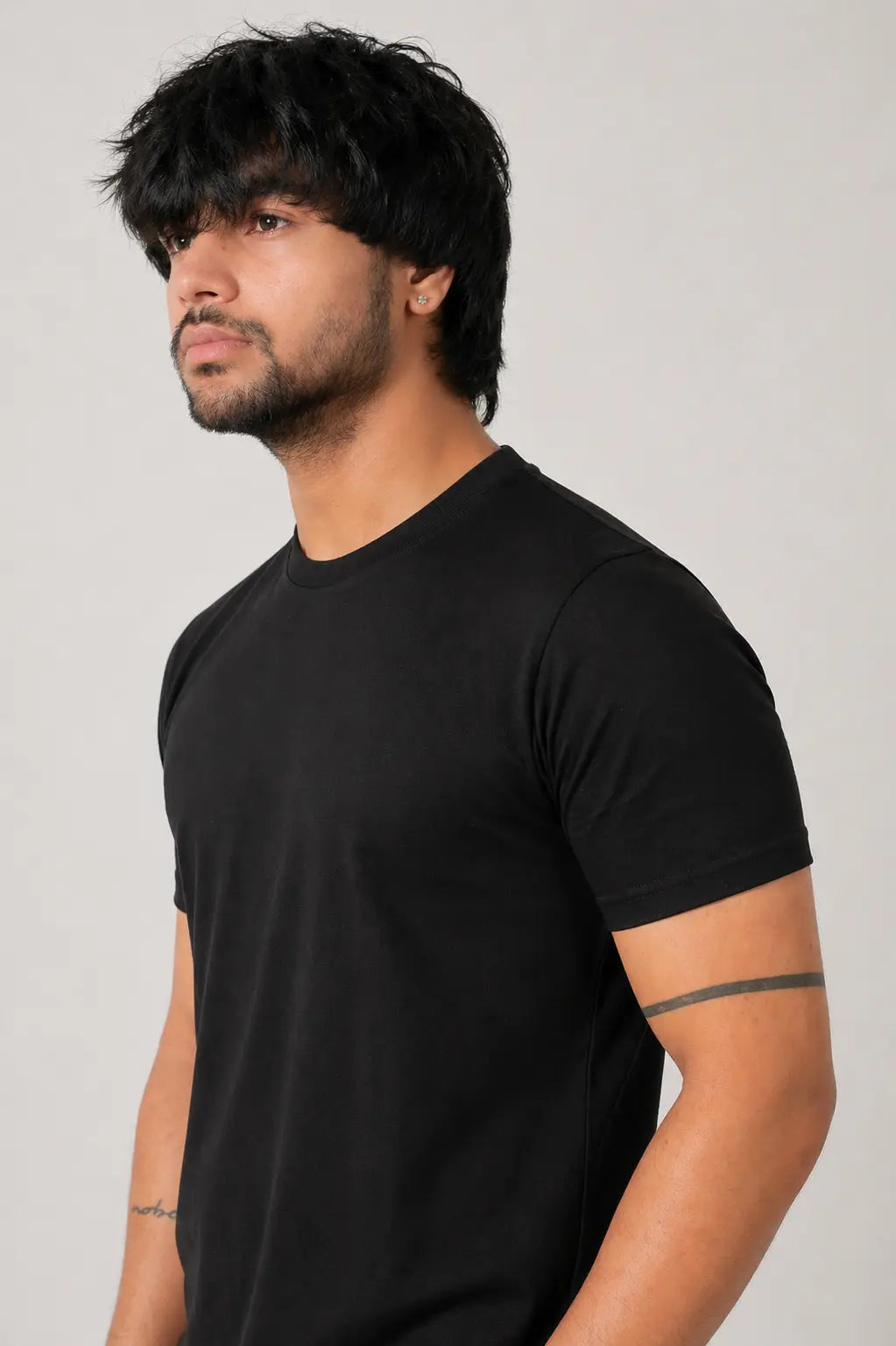 Black Crew-Neck T-Shirt