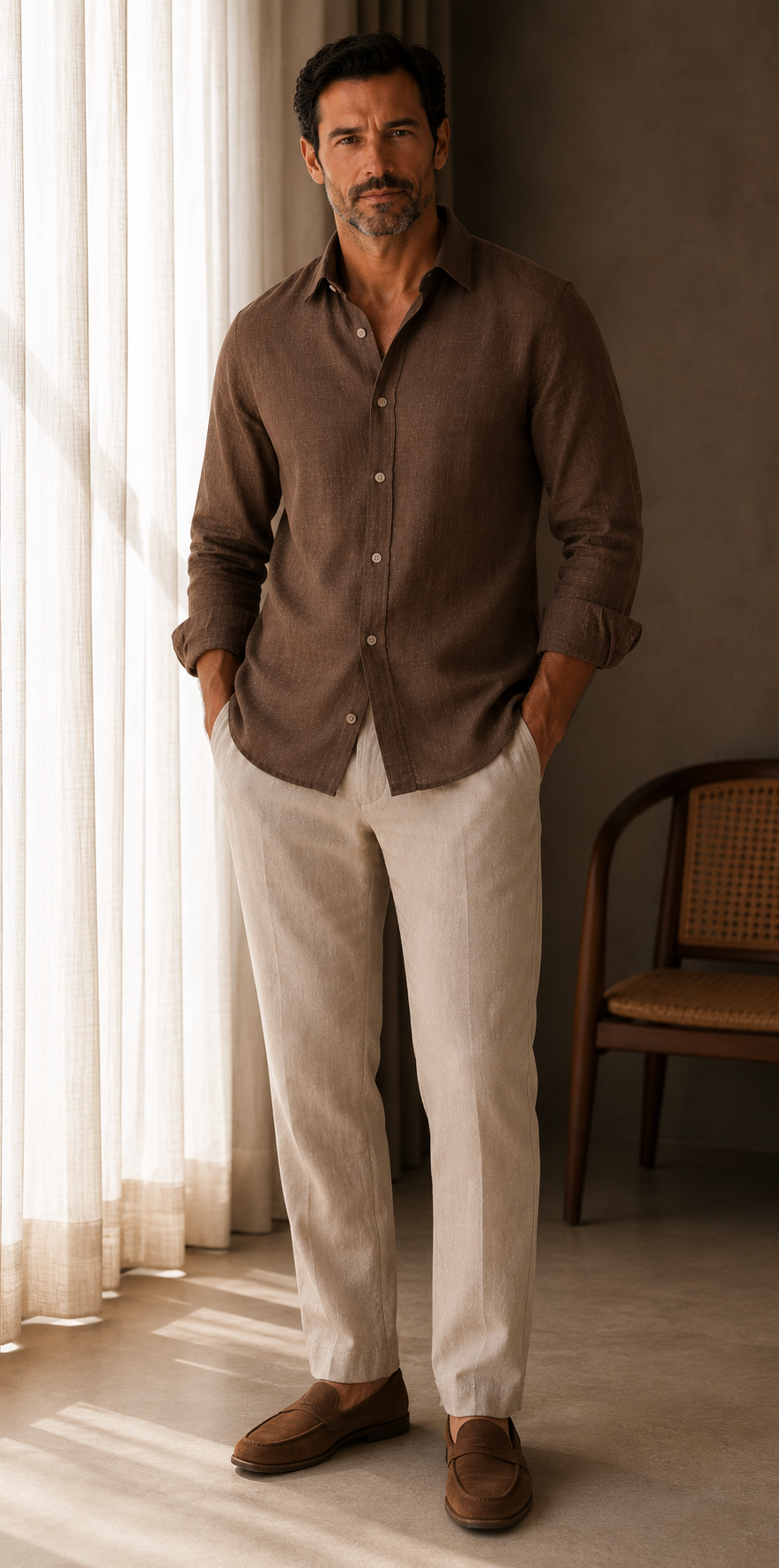 Brown Linen Shirt