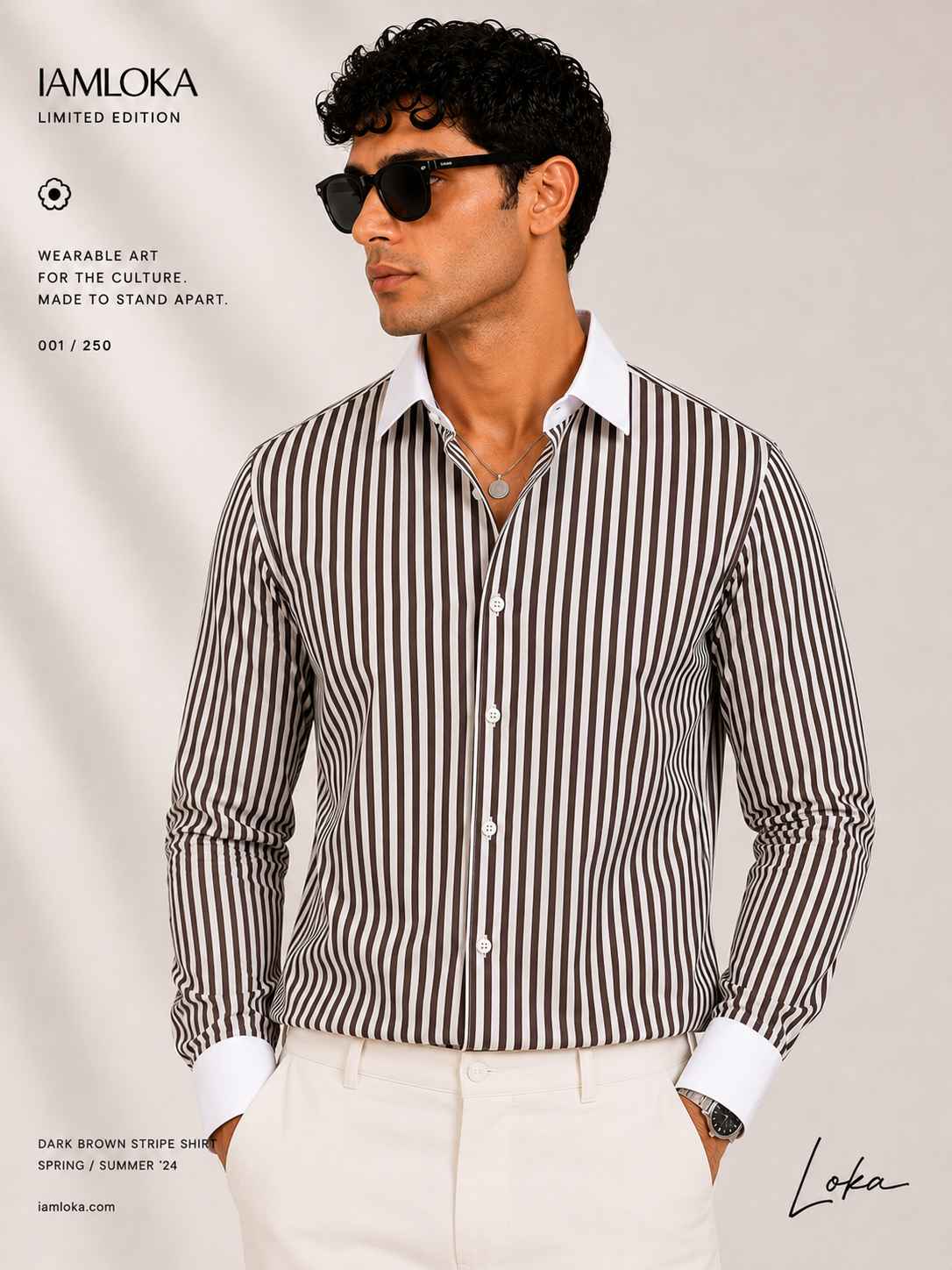Dark Brown Stripe Shirt