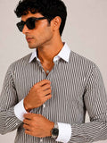 Dark Brown Stripe Shirt