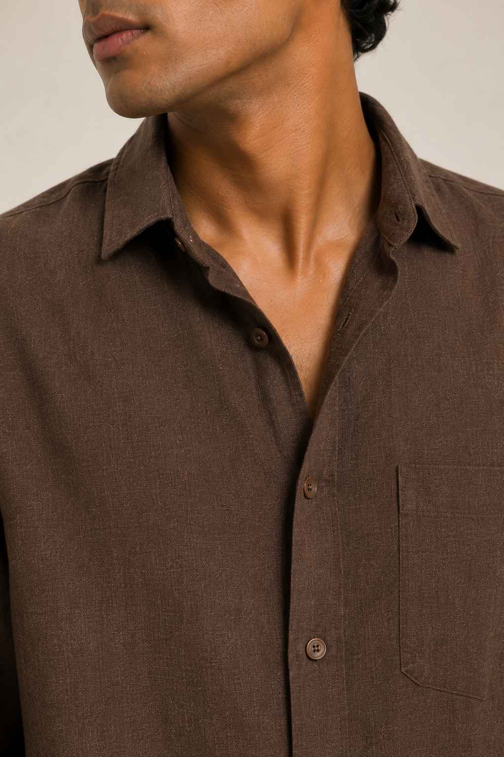 Brown Linen Shirt