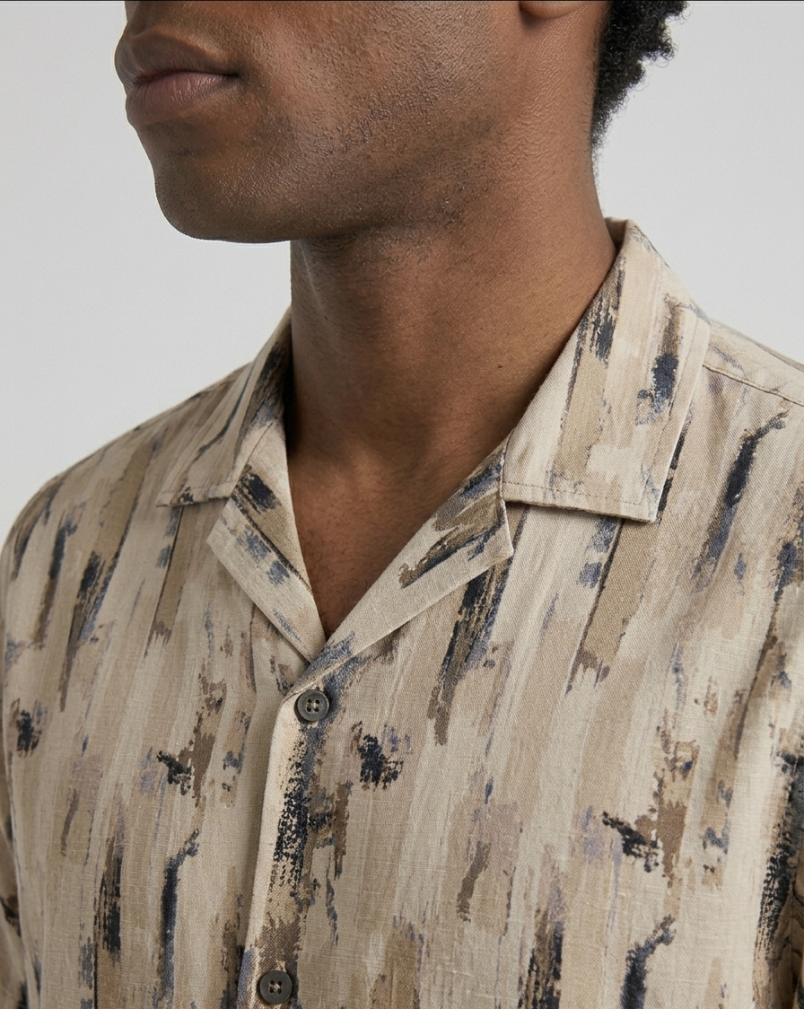 Brushstroke Cuban Shirt