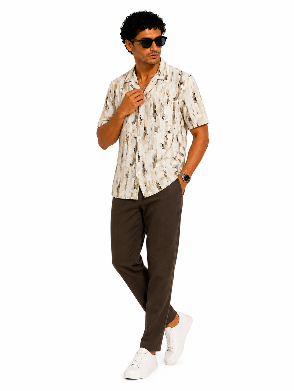 Brushstroke Cuban Shirt