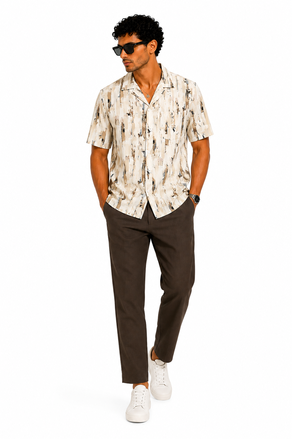 Brushstroke Cuban Shirt