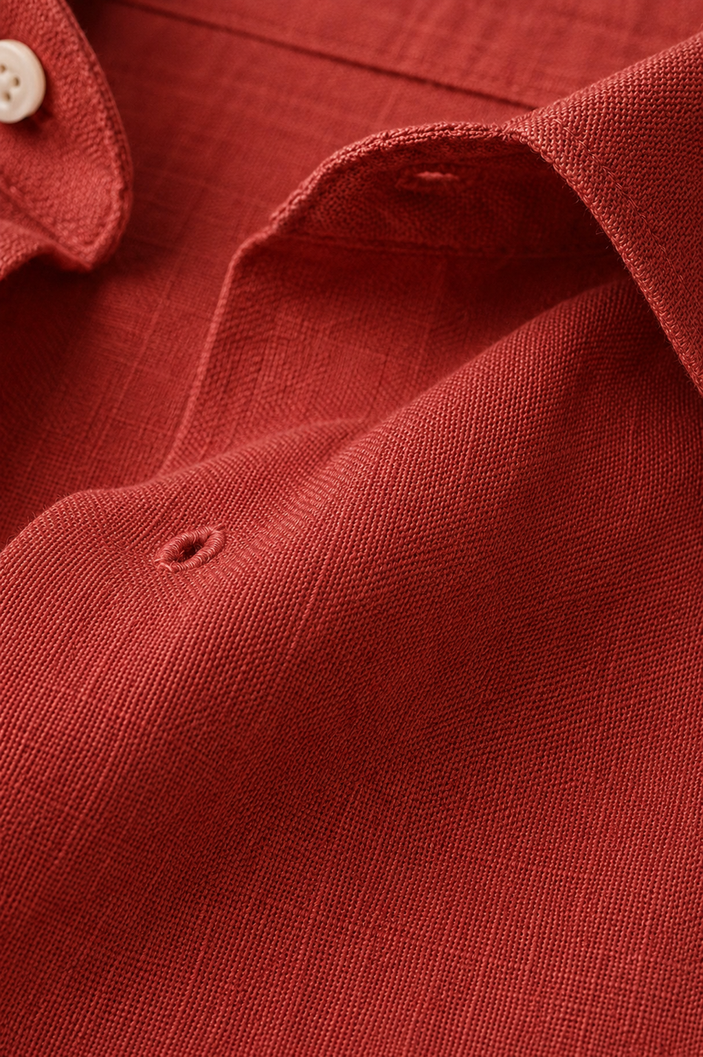 Terracotta Red Linen Shirt
