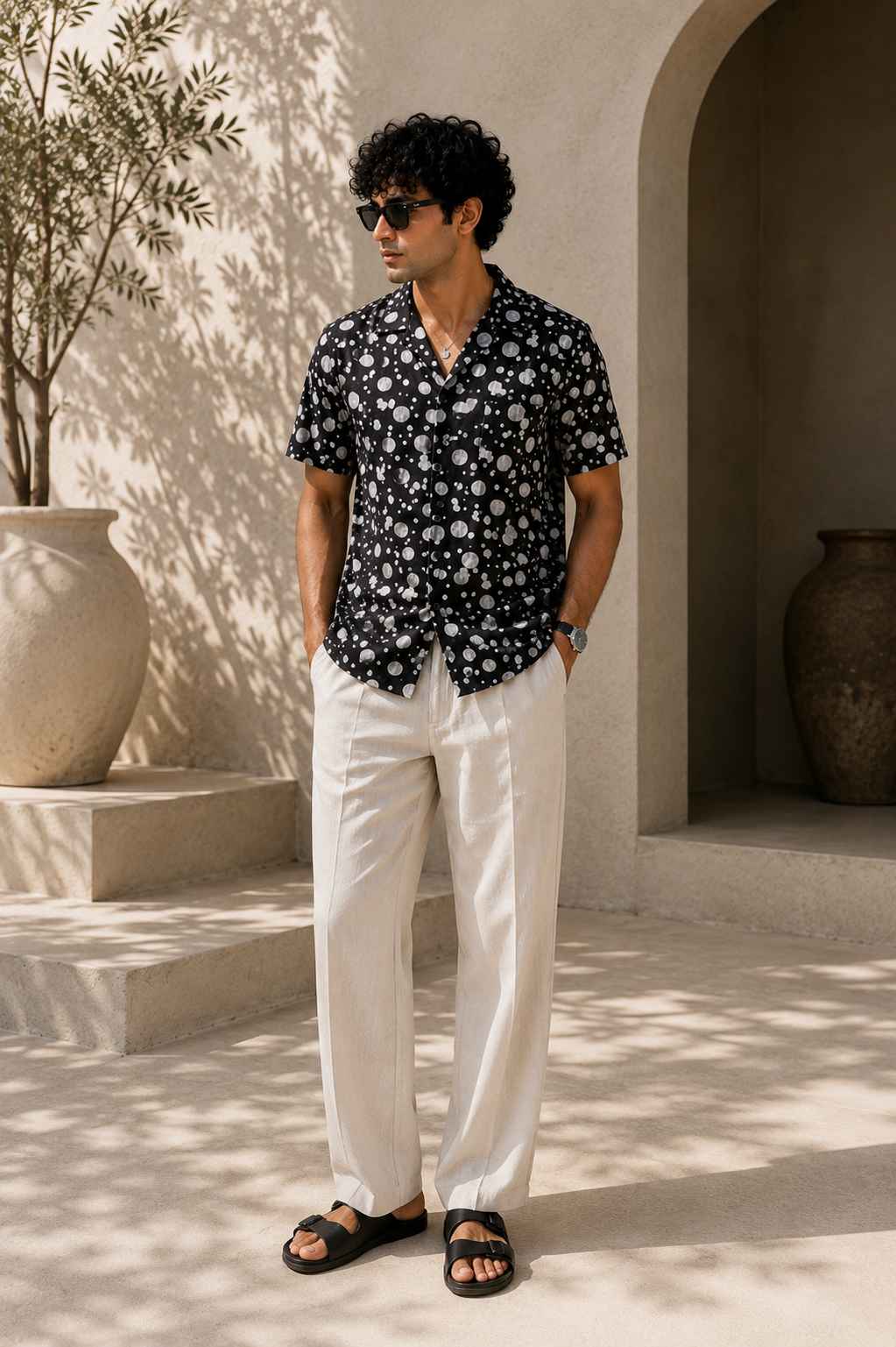 Polka Dots Cuban Shirt