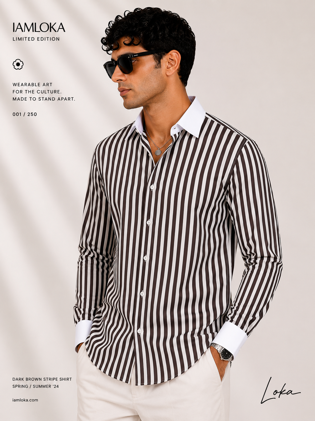 Dark Brown Stripe Shirt