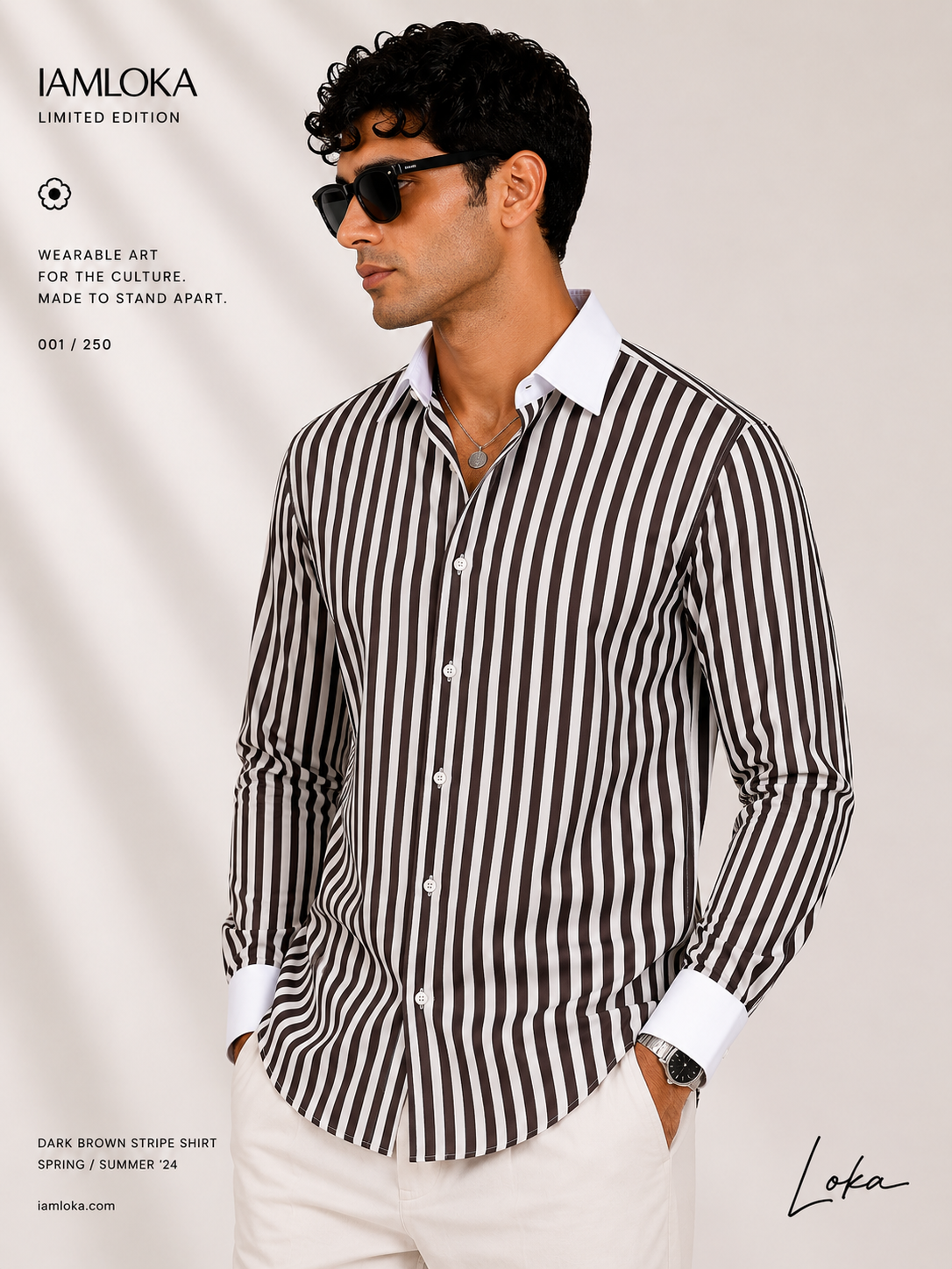 Dark Brown Stripe Shirt