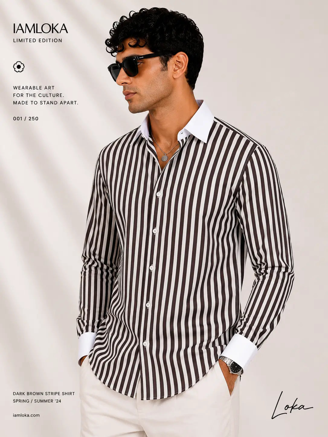 Dark Brown Stripe Shirt