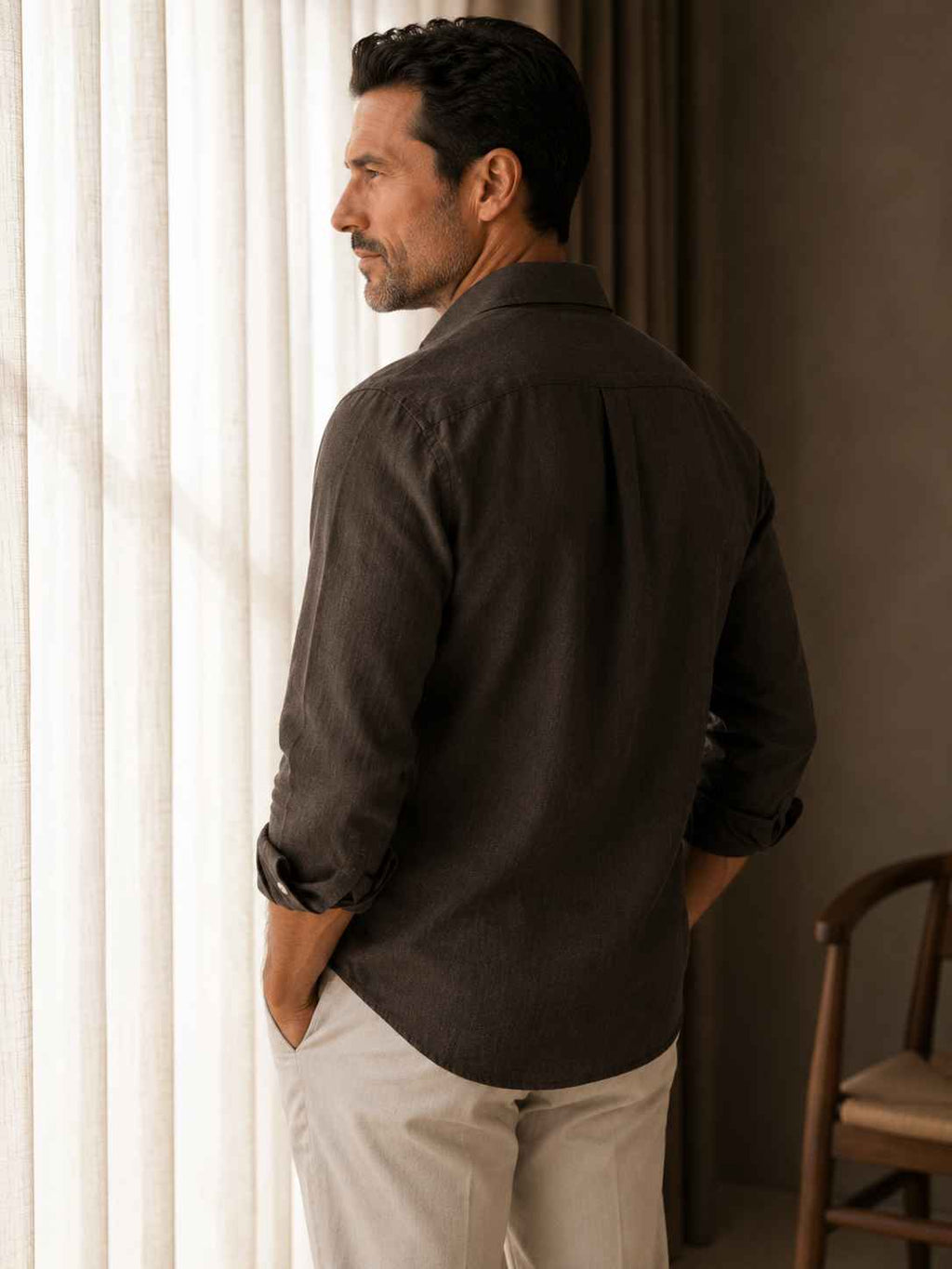 Dark Mocha Linen Shirt
