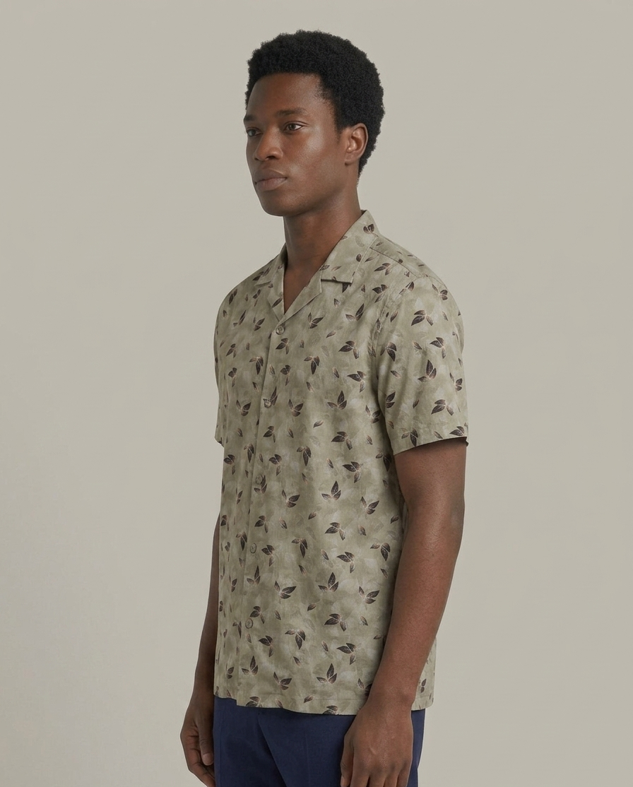Desert Leaf Cuban Shirt