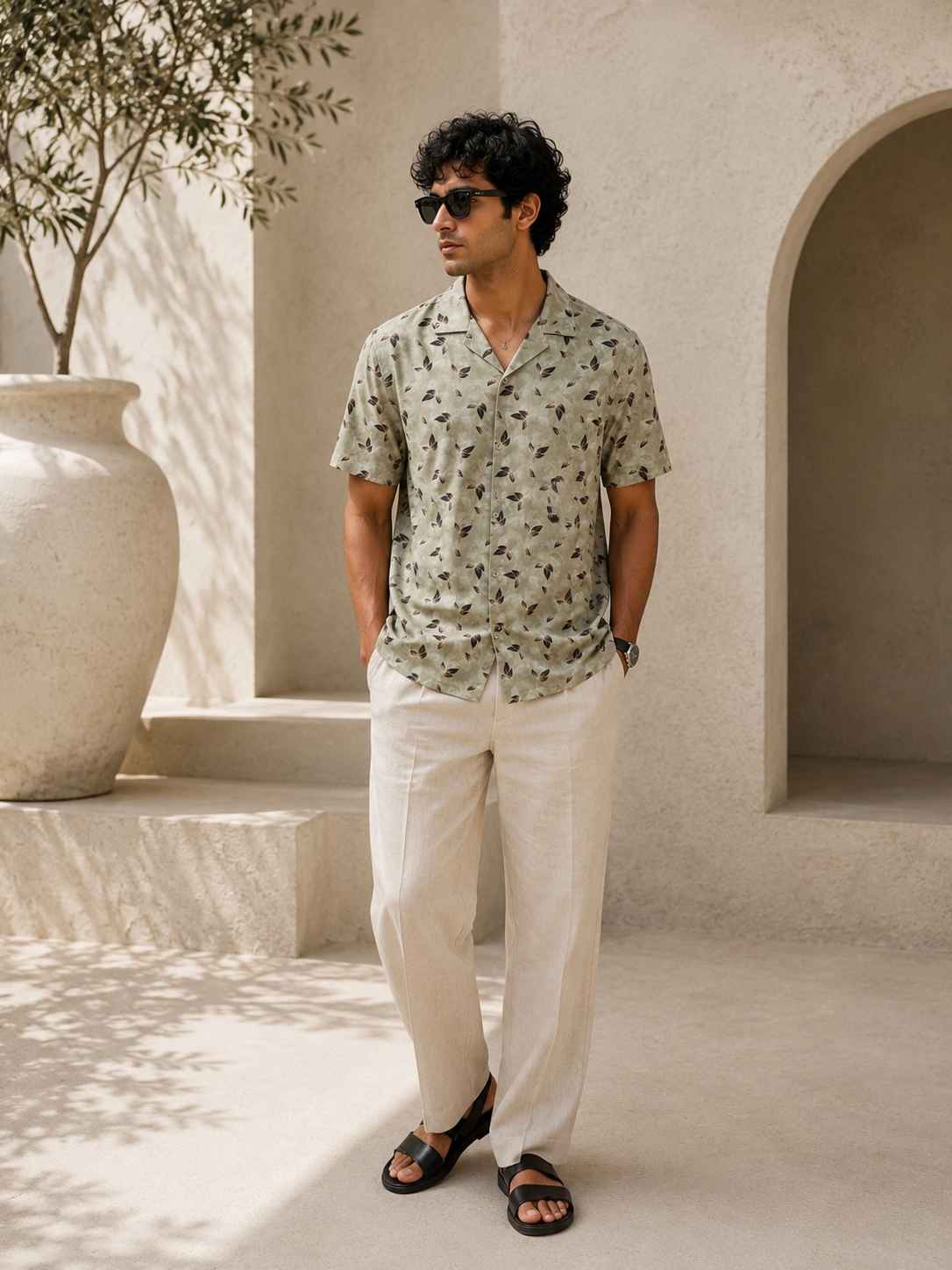 Desert Leaf Cuban Shirt