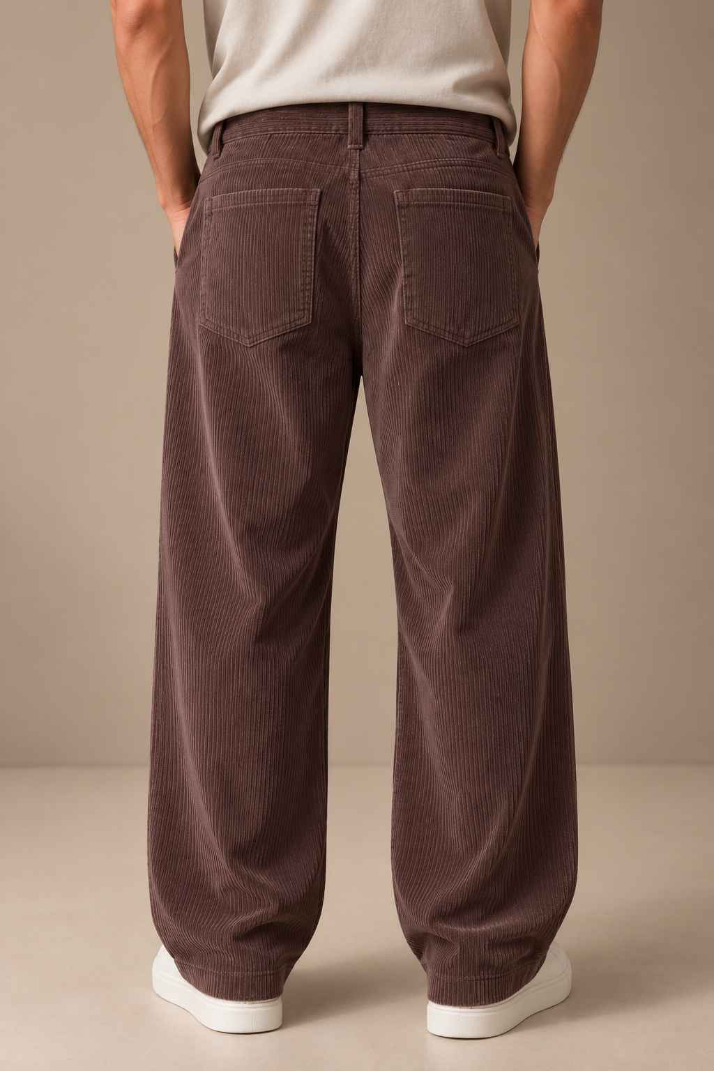 Dusty Mocha Corduroy Pant -  Relaxed Fit