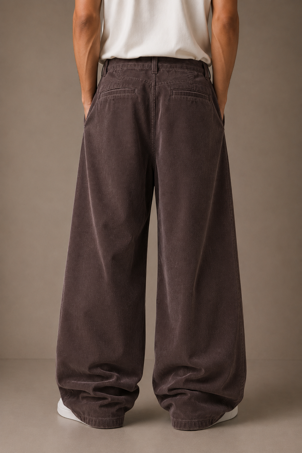Dusty Mocha Corduroy Pant - Baggy Fit