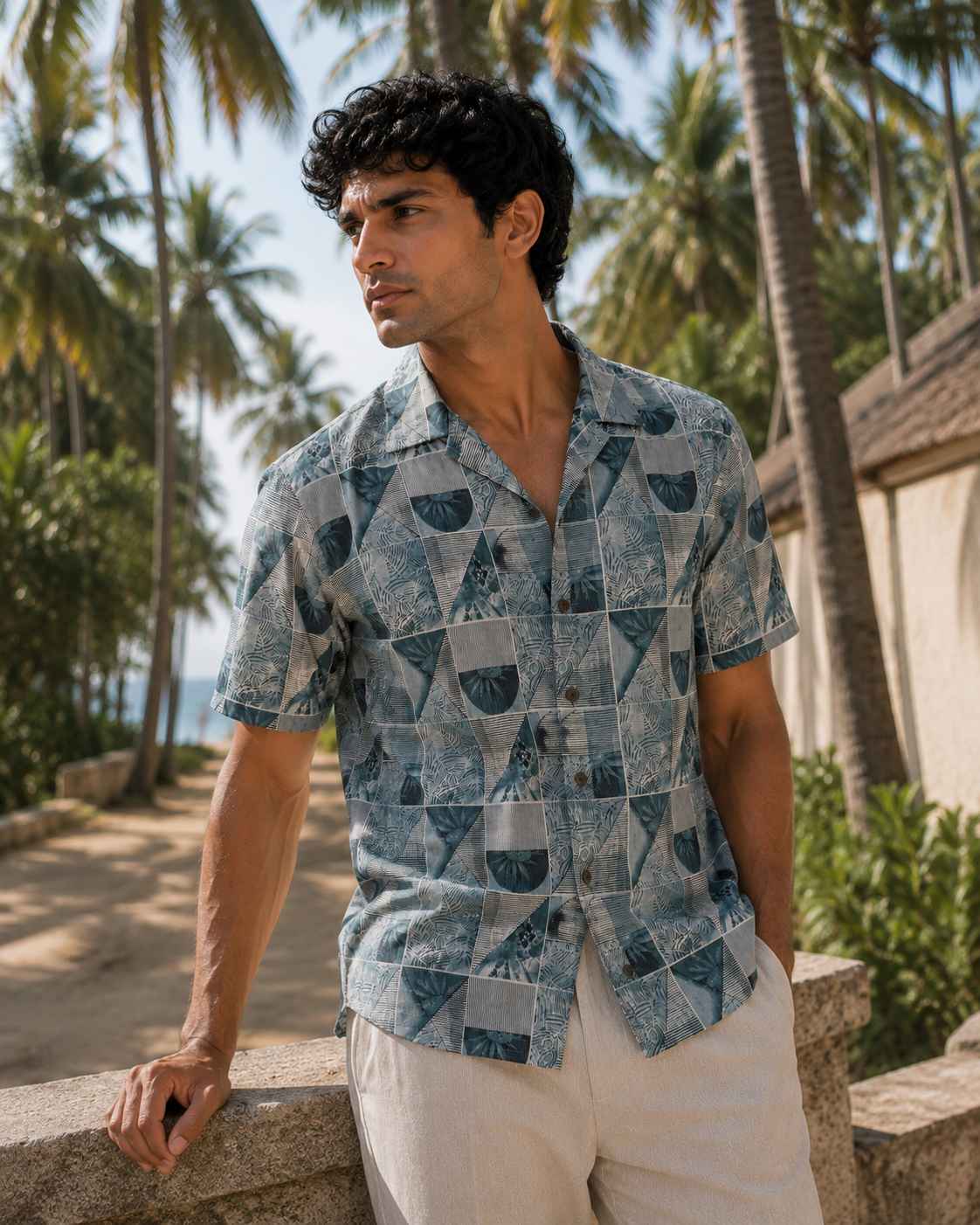 Geo Wave Cuban Shirt