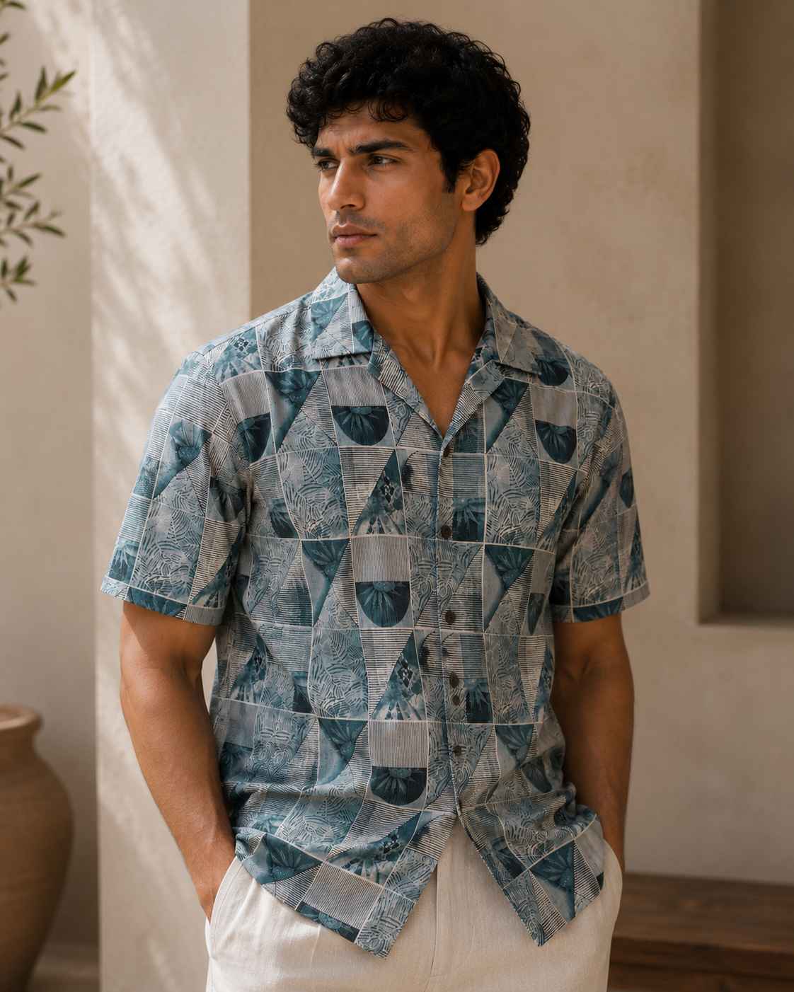 Geo Wave Cuban Shirt