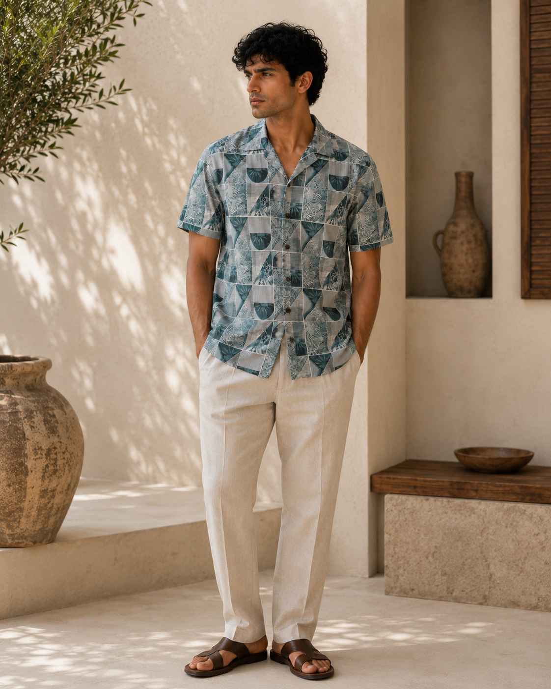 Geo Wave Cuban Shirt