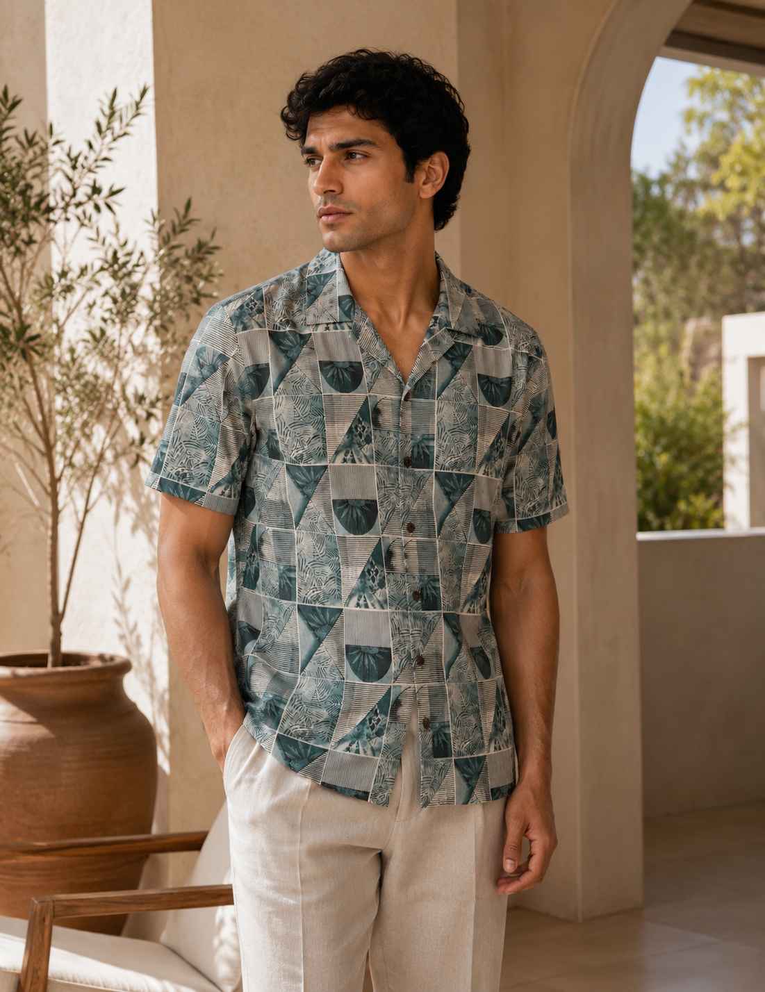 Geo Wave Cuban Shirt