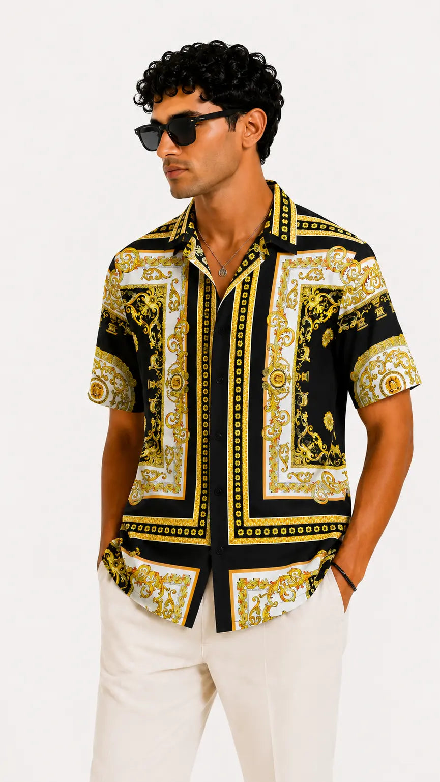Gold Crest Cuban Shirt