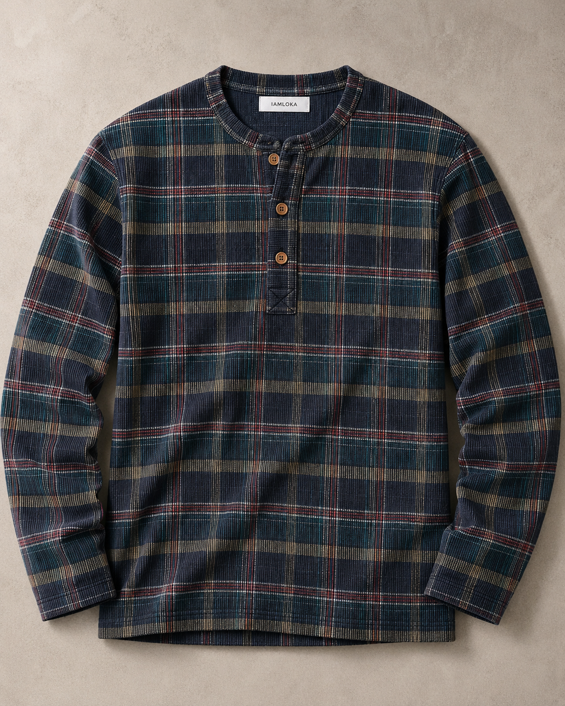 Nomad Check Henley T-Shirt - Limited Edition