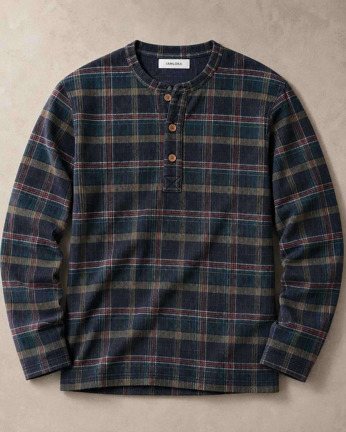 Nomad Check Henley T-Shirt - Limited Edition