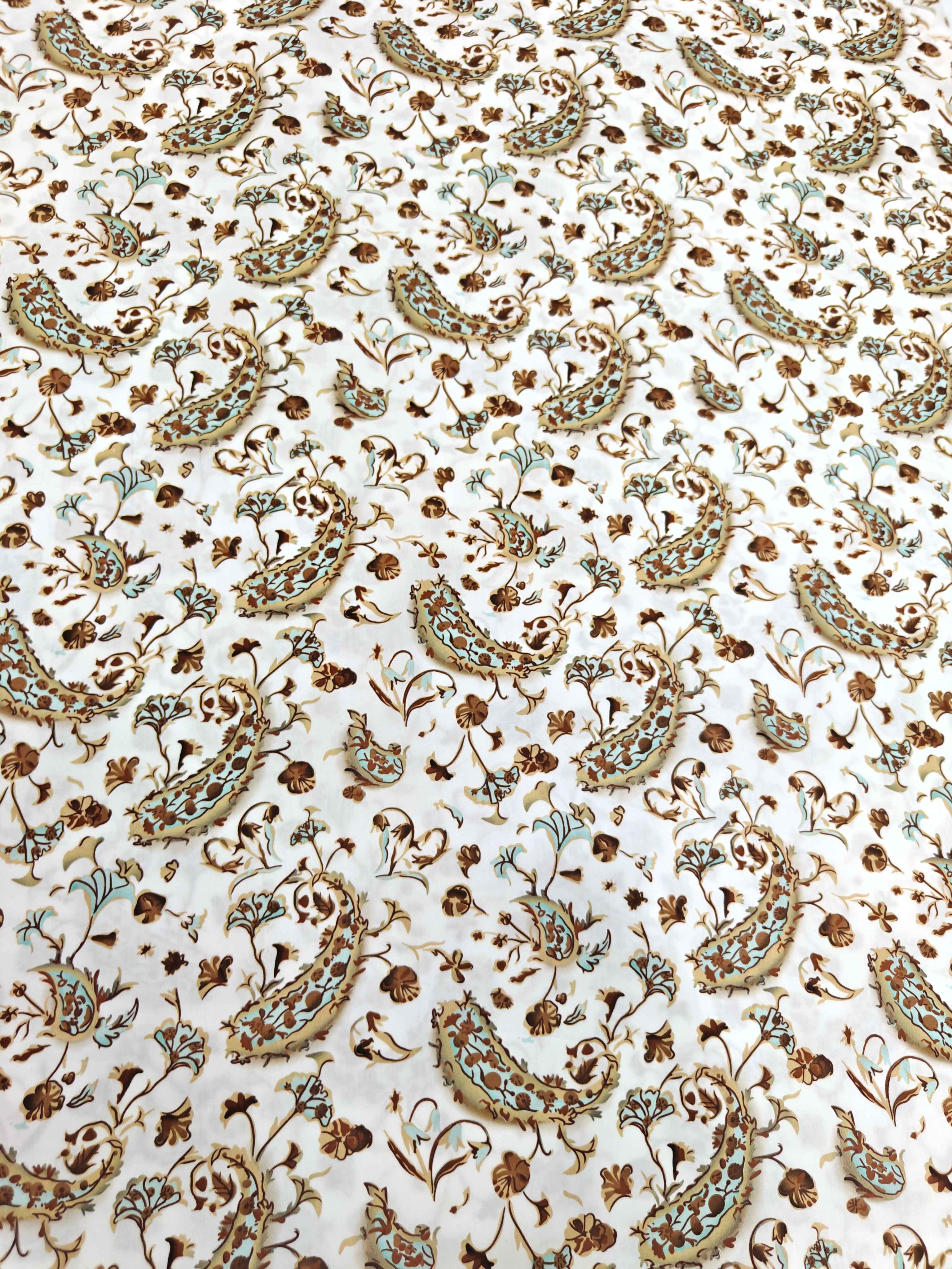 Ivory Paisley Cuban Shirt