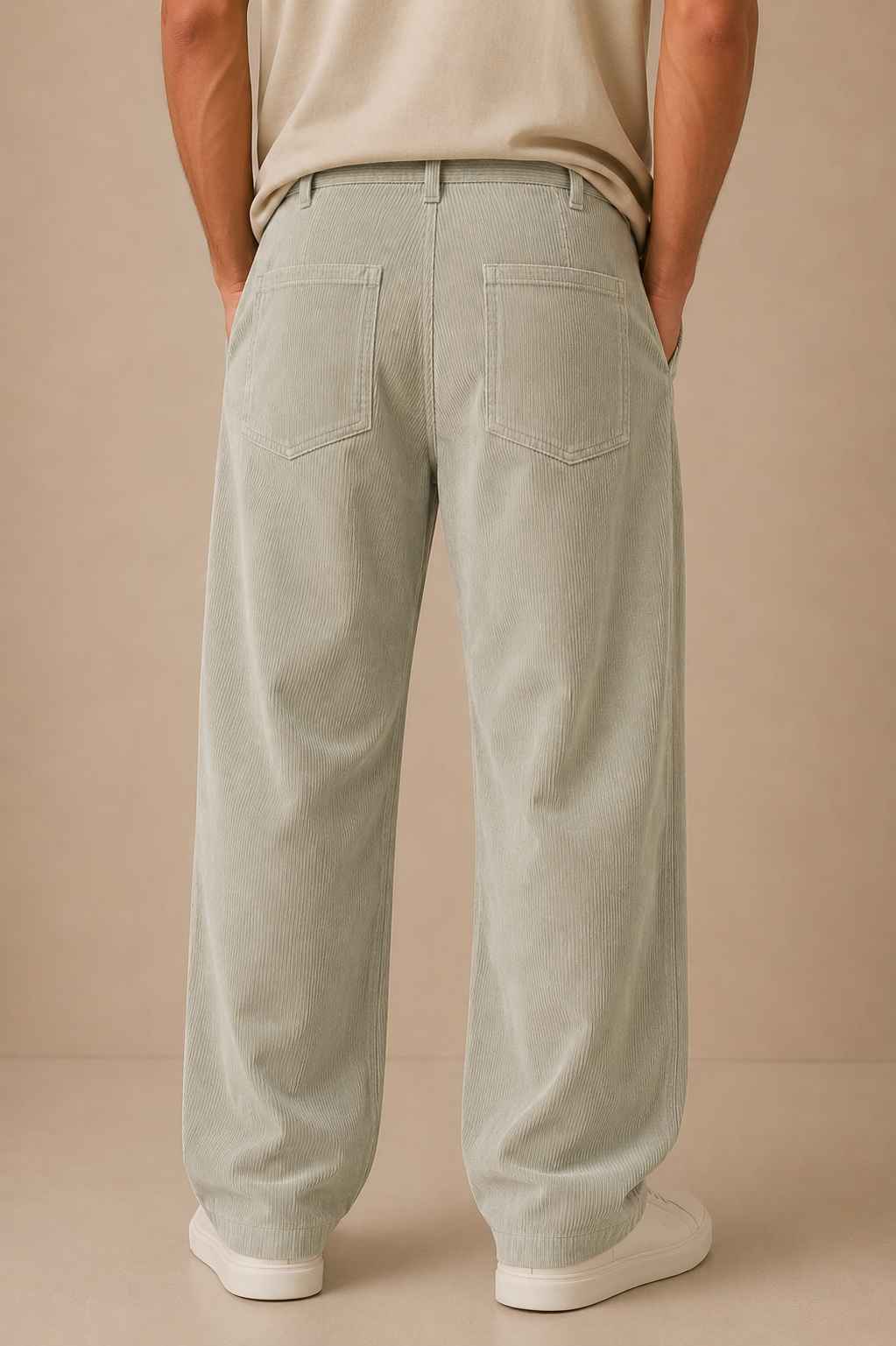 Misty Sage Corduroy Pant - Relaxed Fit