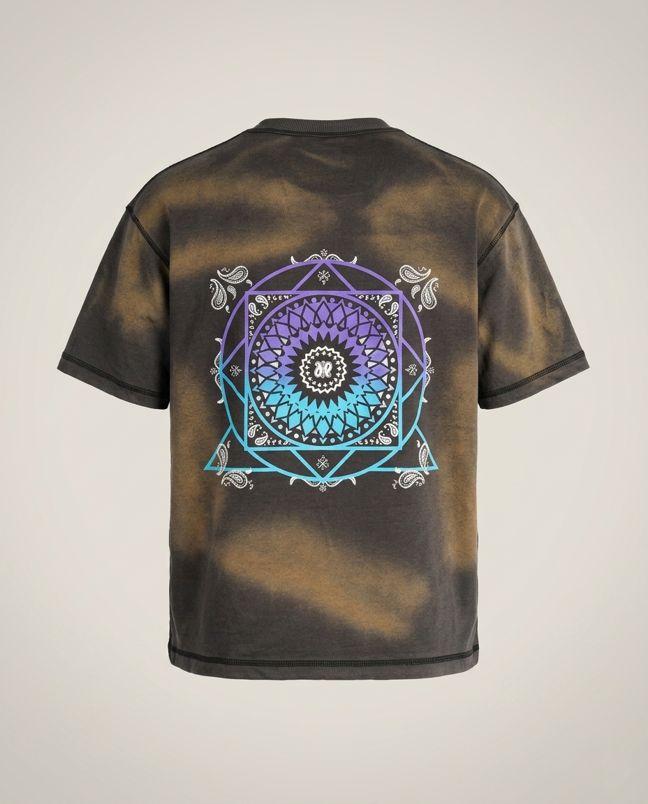 Loka Wave Mandala T-Shirt - Boxy Fit
