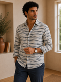 Marble Drift Linen Shirt