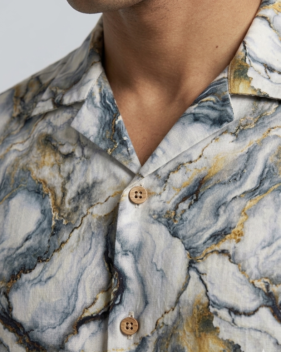 Marble Mist Cuban Shirt