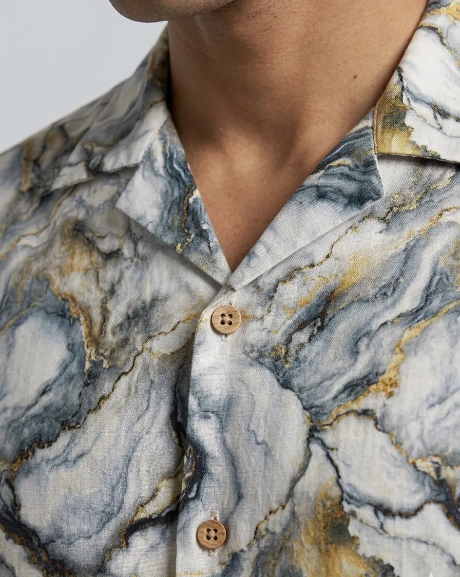 Marble Mist Cuban Shirt