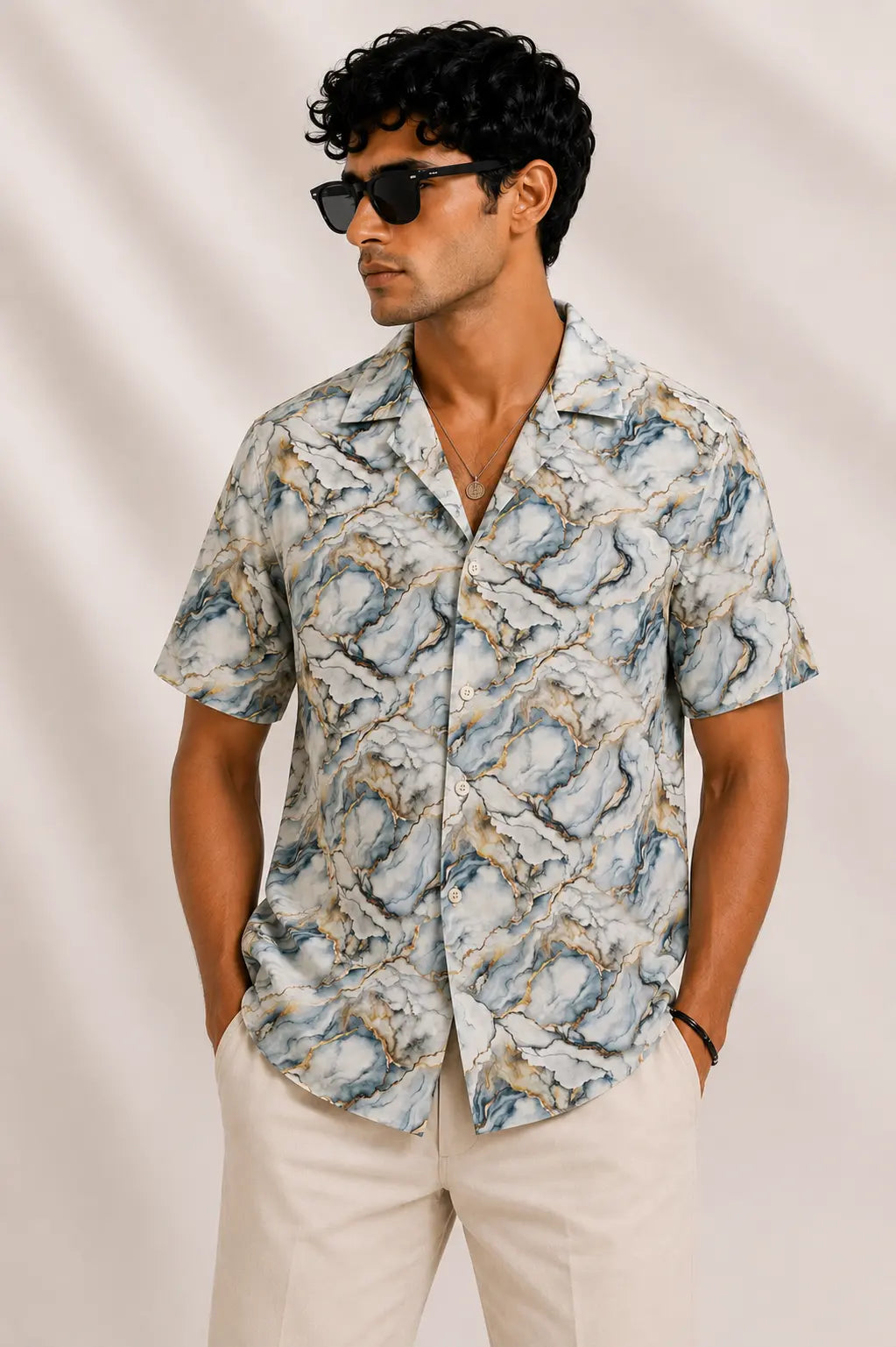 Marble Mist Cuban Shirt