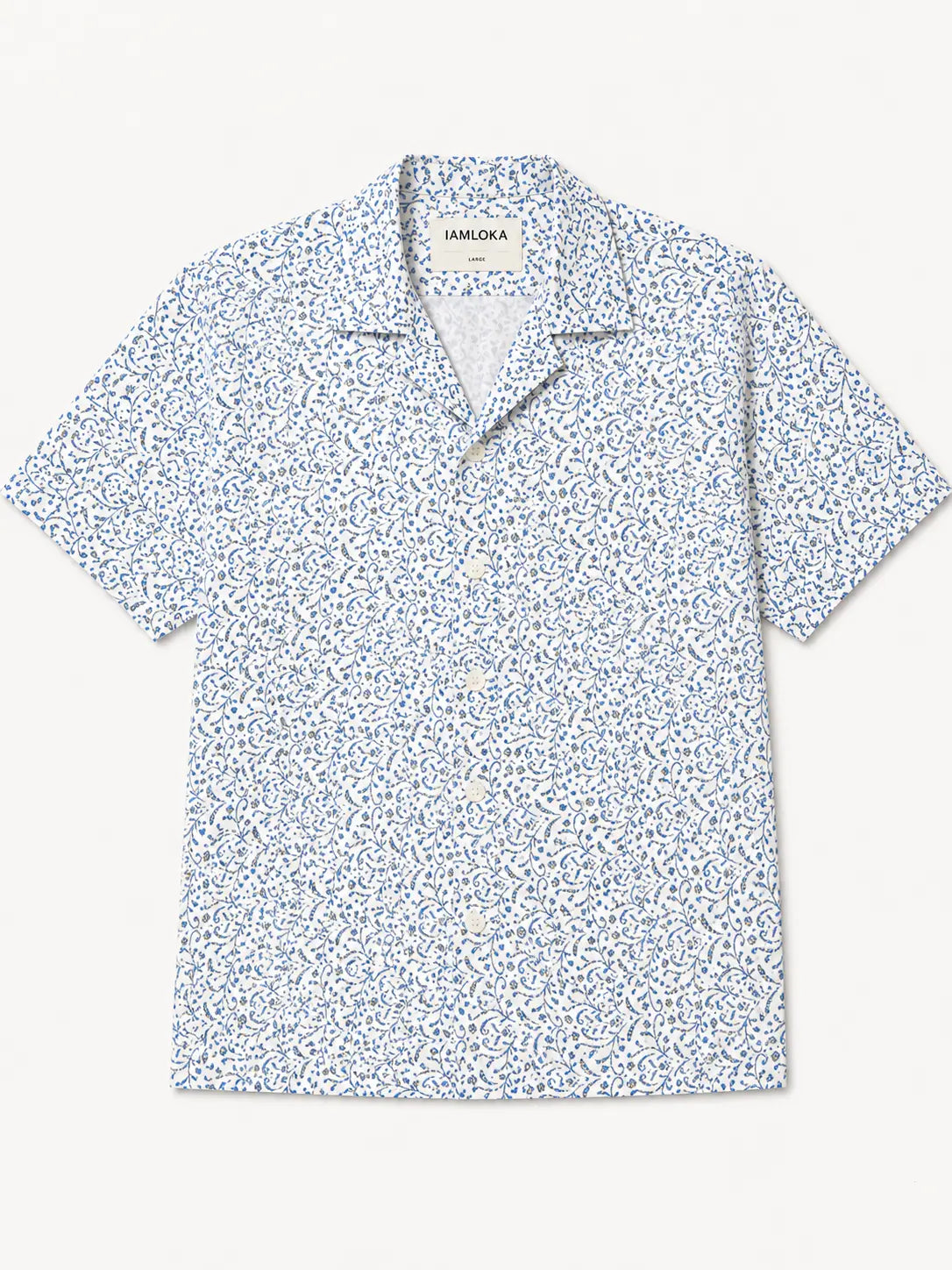 Mediterranean Blue Cuban Shirt